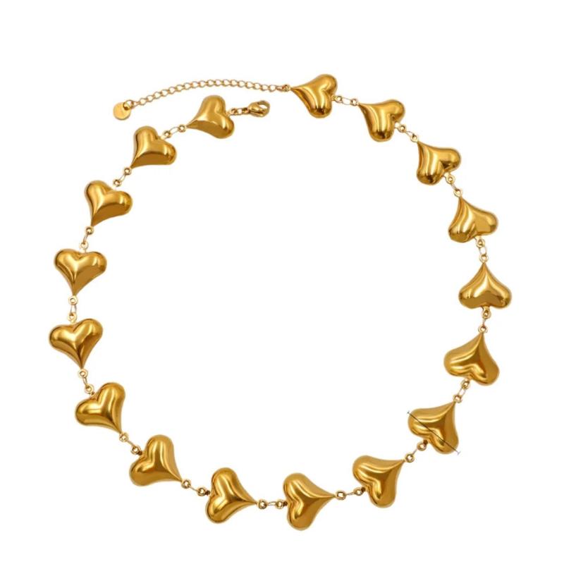 Hearts Gold Necklace