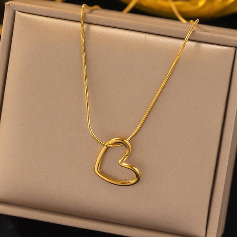 Golden In-heart necklace